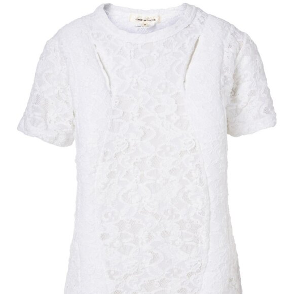 BNWT SS20 COMME DES GARCONS LACE TSHIRT M - Picture 1 of 11